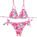 Europe And America Peach Bikini Set Hot Spot In Europe-1