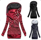 Women's Polka Dot Hooded Jacket-1