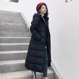 Best Winter Coats for Women - Long Puffer Coat-Black-1
