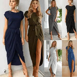 Versatile Wrap Midi Dress in Assorted Colors-1