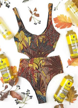 One Piece Swimsuit Printed Swimming Swimsuit-S-1