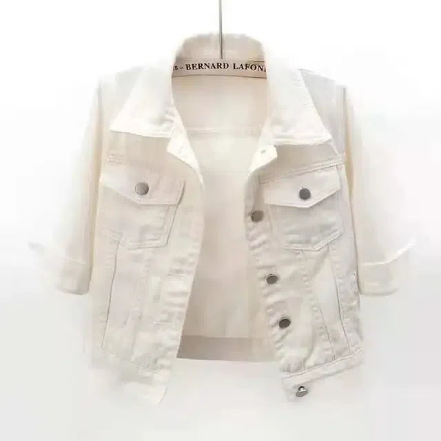 Classic Denim Jacket – Timeless and Versatile for All Seasons-White-5