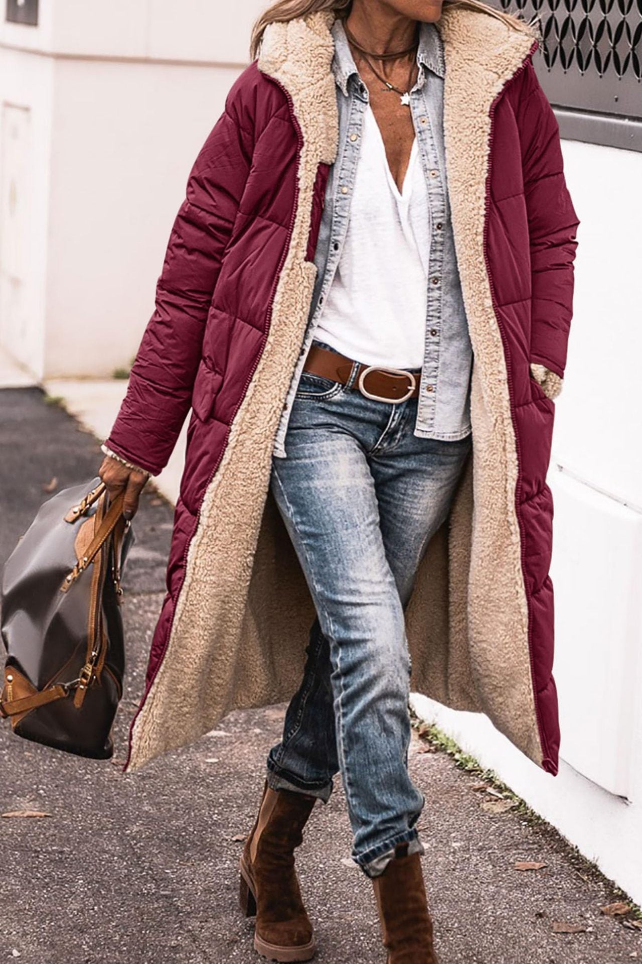 Chic Double-Sided Hooded Coat