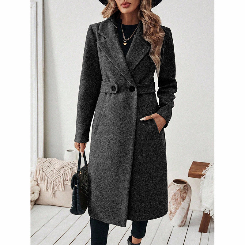 Notch Lapel Trench Coat Elegance