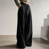 High-Waisted Pleated Wide-Leg Pants