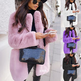 Chic Faux Fur Lapel Coat for Women