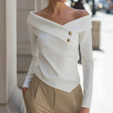 Off Shoulder Y2K Asymmetrical Top