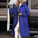 Chic Hooded Longline Splice Coat