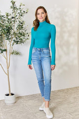 Zenana Turtleneck Long Sleeve Bodysuit-5