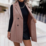 Sleeveless Blazer Vest Cardigan