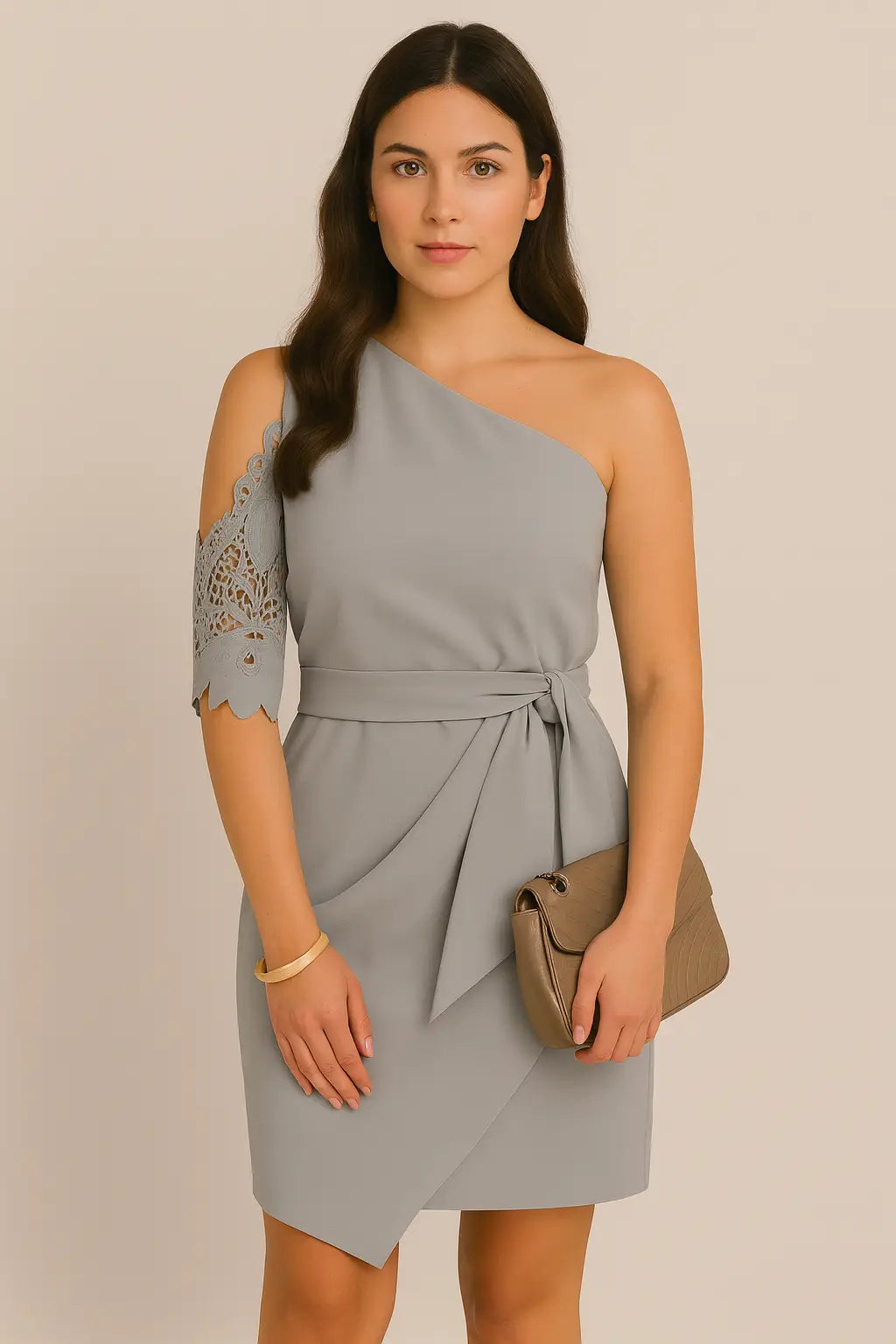 Meia manga de renda elegante para mulheres