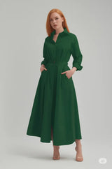 Vestido solto Feminino Elástico Cintura Alta Show Temperamento Fino