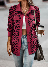 Leopard Print Long Sleeve Jacket