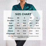 Satin V-Neck Puff Sleeve Blouse
