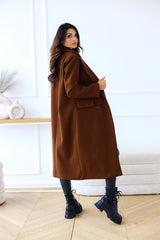 Chic Double-Breasted Wool Coat
