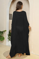 V-Neck Three-Quarter Sleeve Cover-Up-12