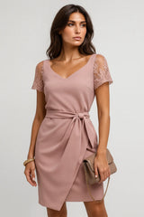 Meia manga de renda elegante para mulheres