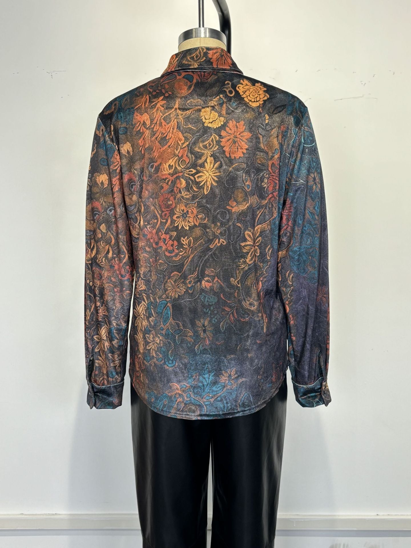 Retro Boho Floral Shirt Blouse