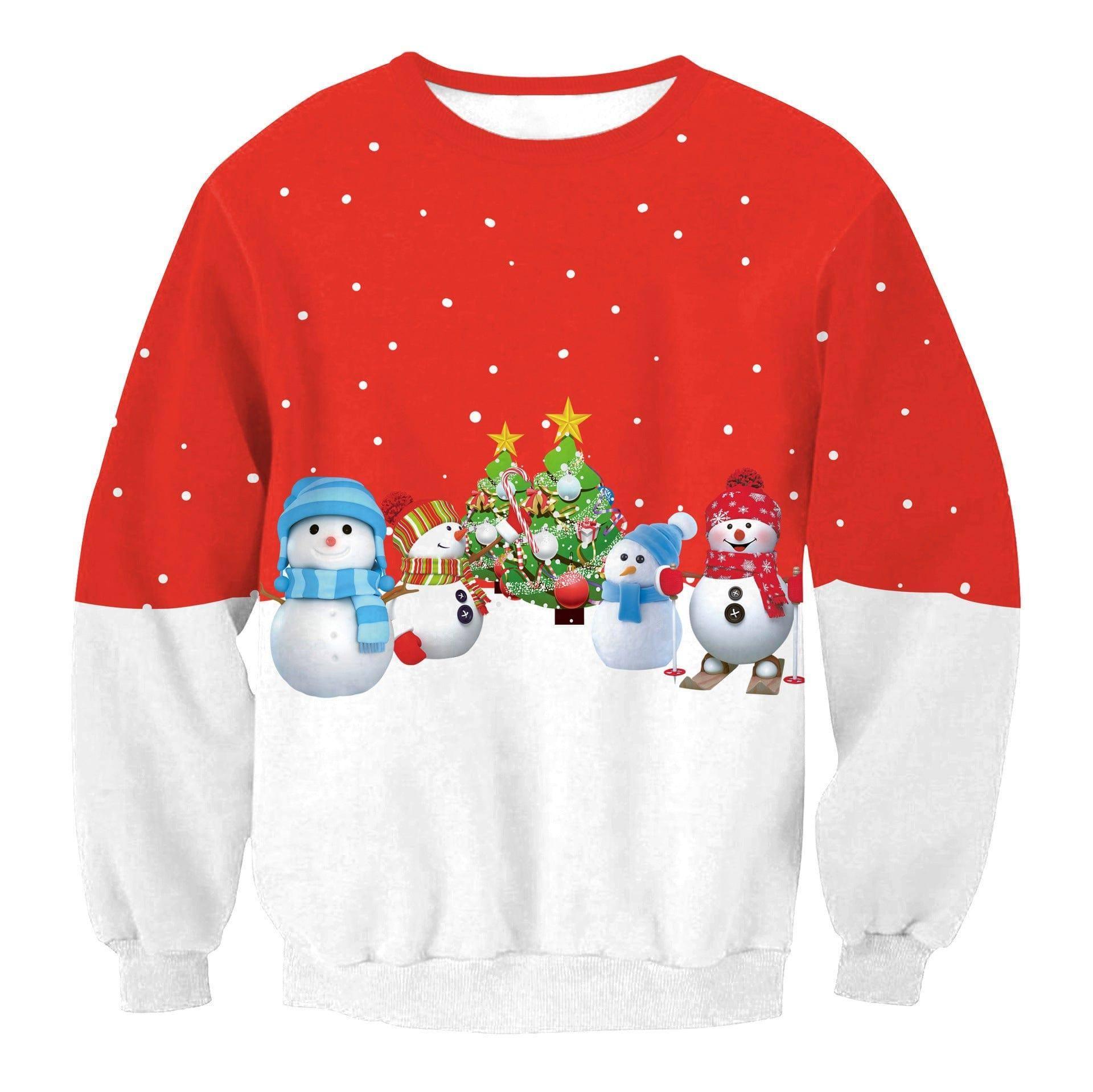 Autumn Winter Fashion Ugly Christmas Sweater Santa Elf Funny-R-23