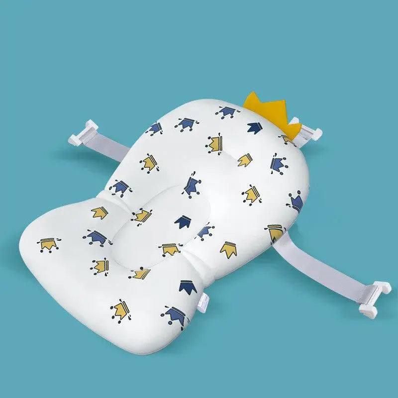 Baby Bath Seat Support Mat Foldable Baby Bath Tub Pad &-Whitecrown-2