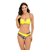 Bikini European And American Sexy Hard Bag Split-Yellow-8