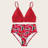 Bikini Swimwear Women Push Up Swimsuit-RedredA-9