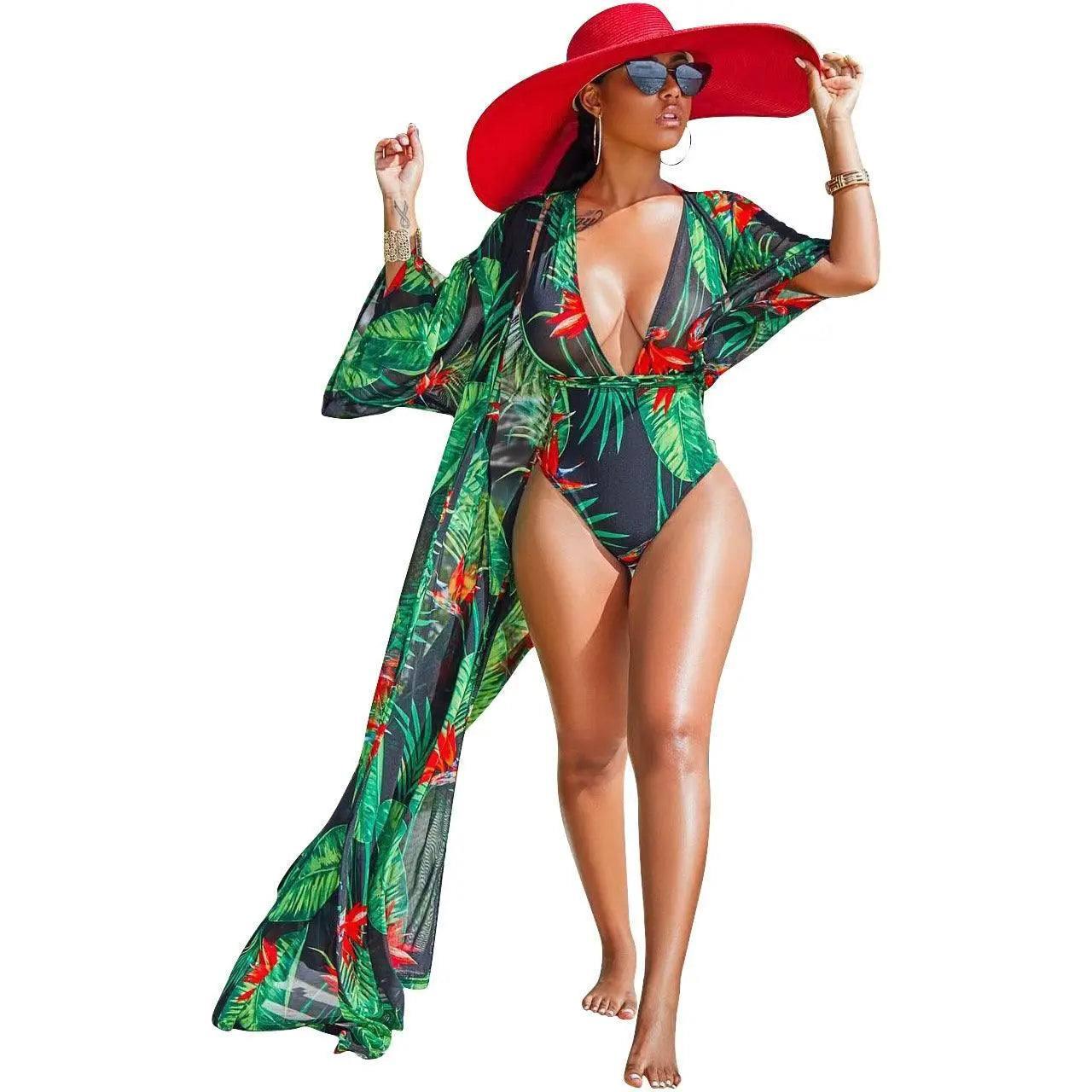 Bikini Two-piece Women's Suit-Safflower-3