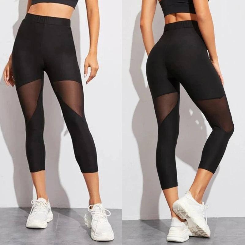 Black Patchwork Leggings Women's Jeggings Legins Women-1