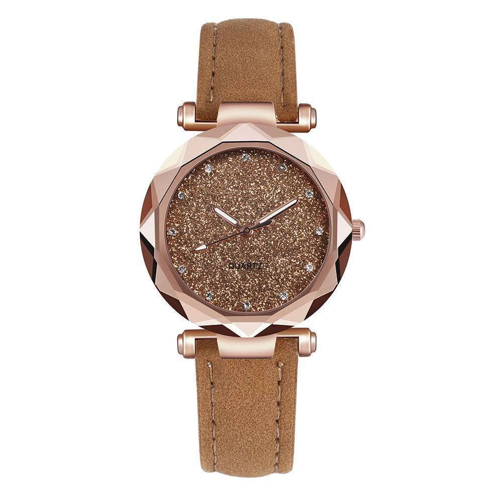 Casual Women Romantic Starry Sky Wrist Watch Leather-4