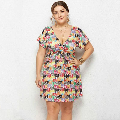 Chic Plus-Size Paisley Summer Dress for Women-08-14