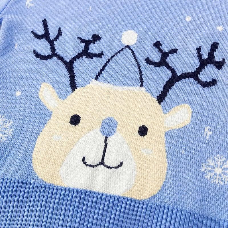 Christmas snowflake fawn sweater-3