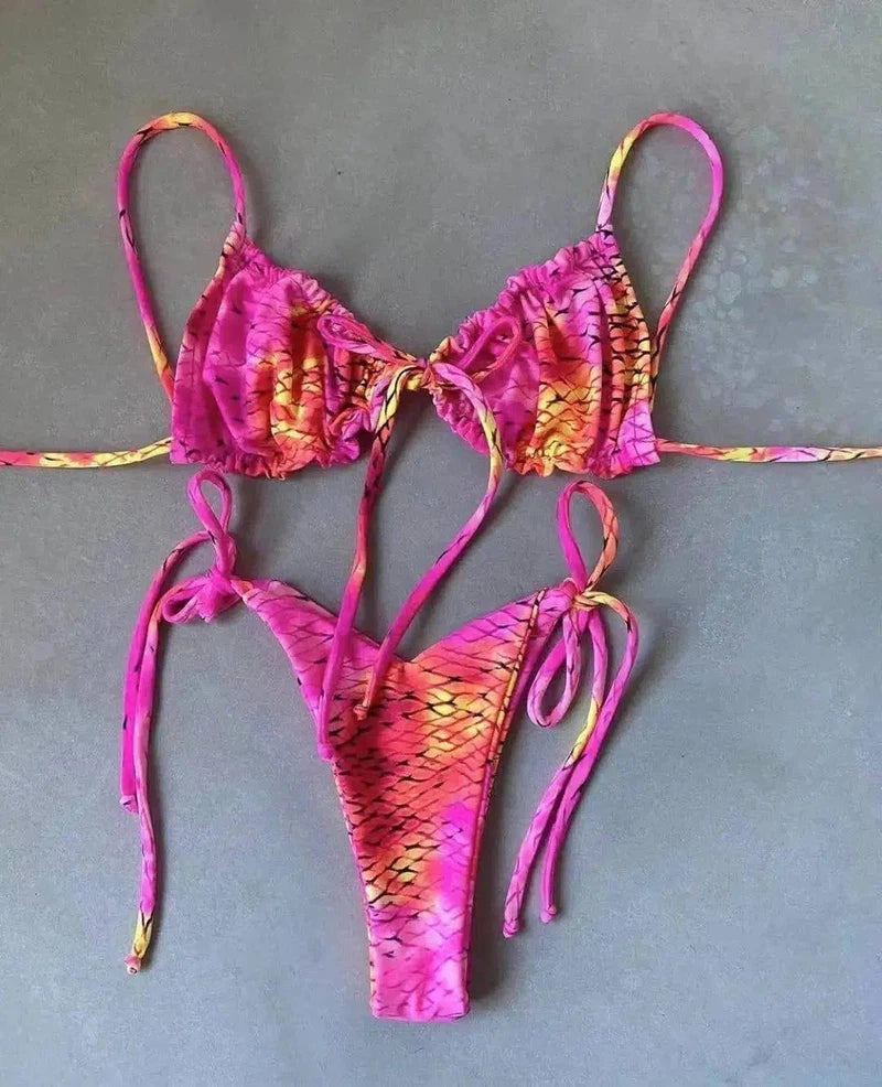 Colorful Beachwear Bikini: Seaside Glam-DY26-2