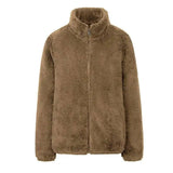 Coral fleece jacket-Camel-9