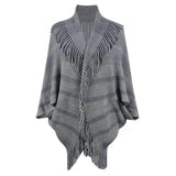 Cross-border Foreign Trade Tassel Inverness Female-Gray-4