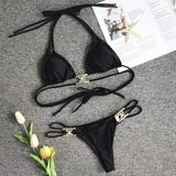 Crystal Diamond Glamour Gemstone Bikini-1Black-17