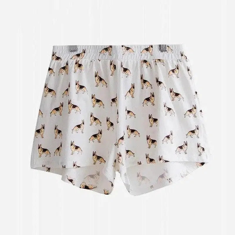 Lovemi Women's Corgi Print Shorts - Comfortable Lounge-D-39