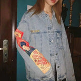 Denim jacket hip hop loose tide brand shirt-1