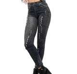 LOVEMI - Denim printed leggings