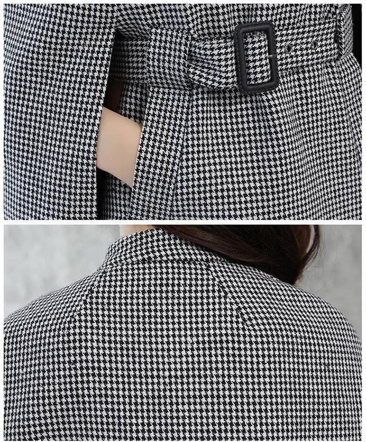 Design Wool Cape Lace-up Collar Coat-5