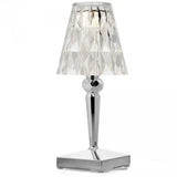 Diamond Crystal Rechargeable Decorative Table Lamp-Chromeplated-4