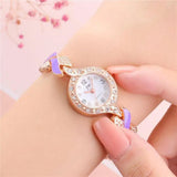 Leaf bracelet quartz wrist watch-2