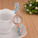 Leaf bracelet quartz wrist watch-7