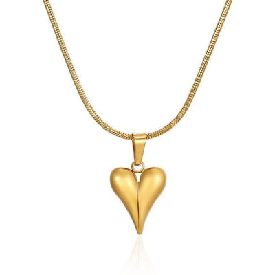 Retro Heart-shaped Necklace Stainless Steel Personalized Love Necklace For Women's Jewelry Valentine's Day-7