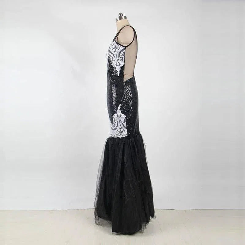 Europe and America long skirt sleeveless sequin-6