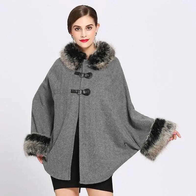 European and American autumn and winter new style rex rabbit-Grey-9