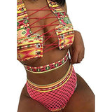 European And American High Waist Mesh Bikini Strap Hollow-Multicolor-3