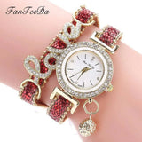 FanTeeDa Brand Women Bracelet Watches Ladies Watch Rhinestones Clock Womens Fashion Dress Wristwatch Relogio Feminino Gift-5