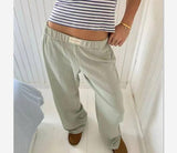 Fashion Casual Striped Trousers Summer Wide Leg Pants Men-Light Green-7