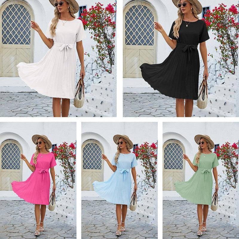 Fashion New Round Neck Dress Women-2