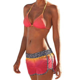 Flat angle gradient bikini-Red-3